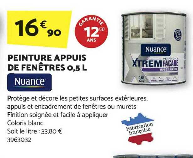 peinture appuis de fenêtres 0,5l nuance