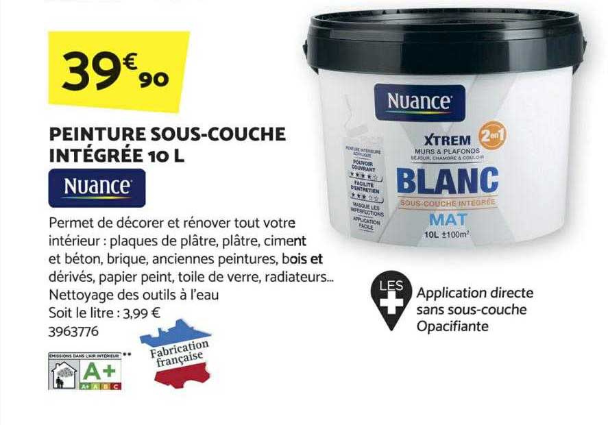 peinture sous-couche intégrée 10l nuance