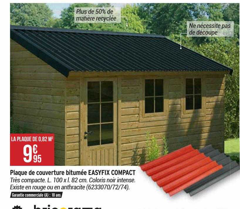 plaque de couverture bitumée easyfix compact