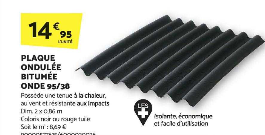 plaque ondulée bitumée onde 95-38