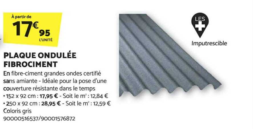 Plaque Ondulée Fibrociment