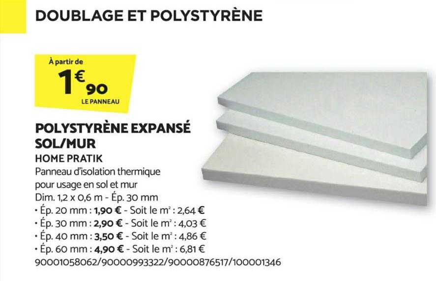 polystyrène expansé sol-mur home pratik