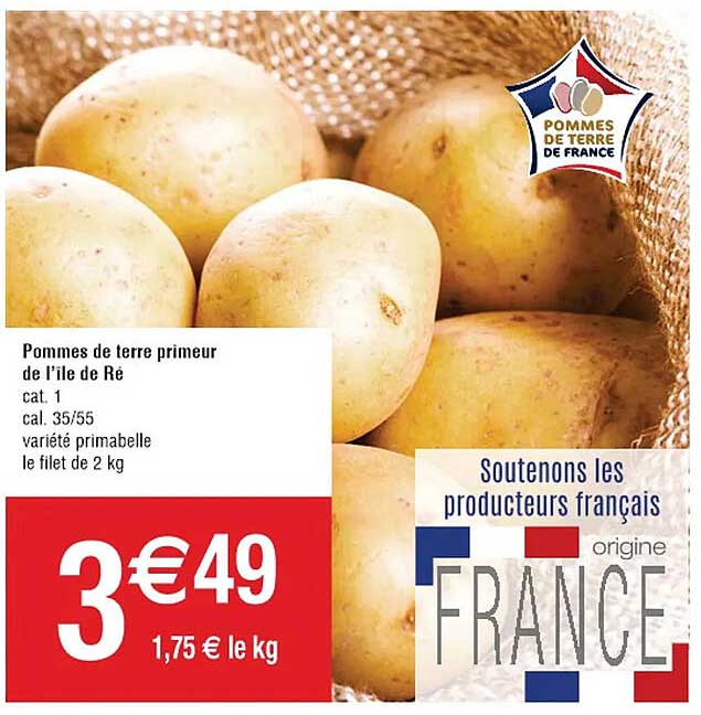 pommes de terre primeur de l'île de ré