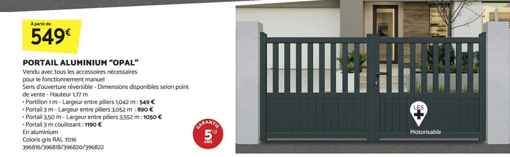 portail aluminium "opal"