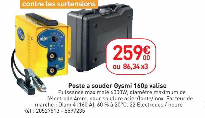 poste à souder gysmi 160p valise