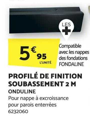 profilé de finition soubassement 2m onduline