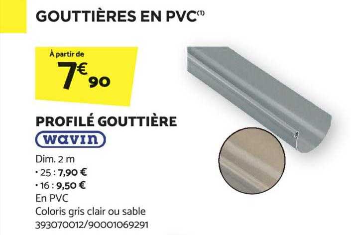 profilé gouttière wavin