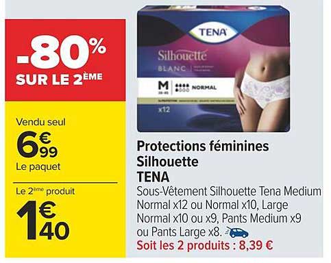 protections féminines silhouette tena