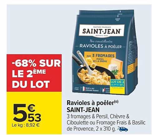 ravioles à poêler saint-jean