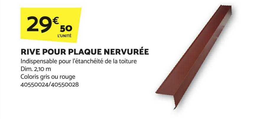 Rive Pour Plaque Nervurée