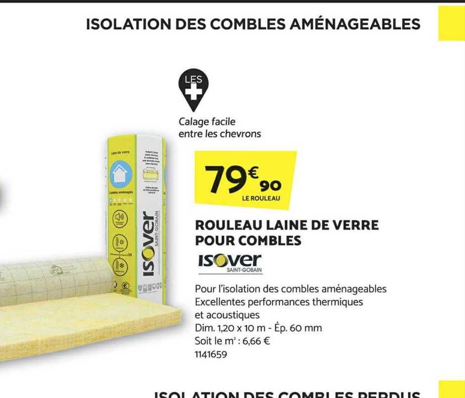 Rouleau Laine De Verre Pour Combles Isover