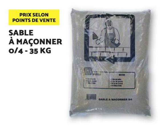 sable à maçonner 0-4 - 35 kg