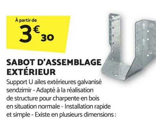 sabot d'assemblage extérieur