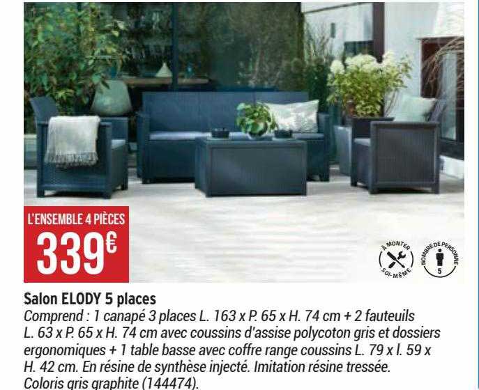 salon elody 5 places
