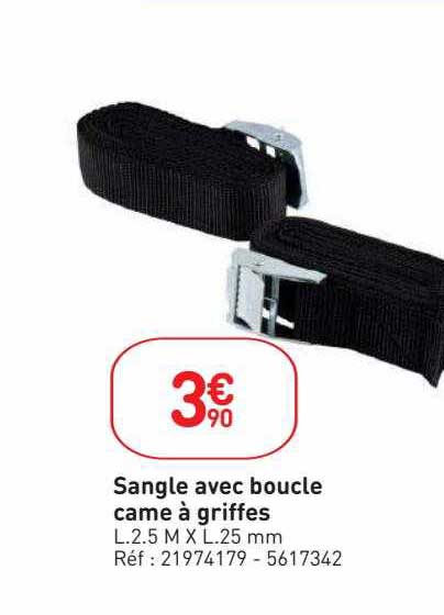 sangle avec boucle came à griffes