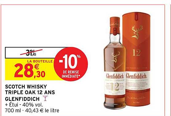 scotch whisky triple oak 12 ans glenfiddich