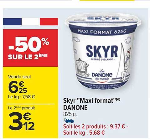 skyr "maxi format" danone