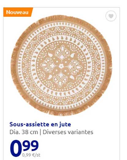 sous-assiette en jute