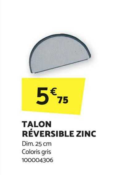 talon réversible zinc