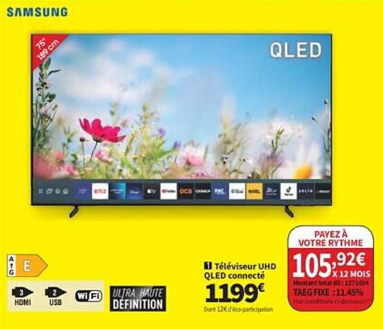 Téléviseur Uhd Qled Connecté Samsung