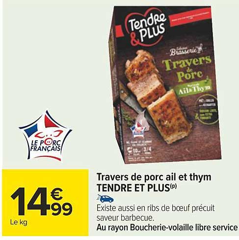 Travers De Porc Ail Et Thym Tendre Et Plus
