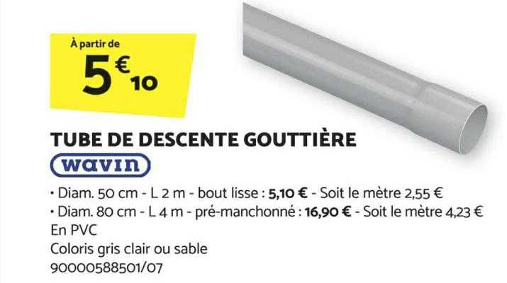 tube de descente gouttière wavin