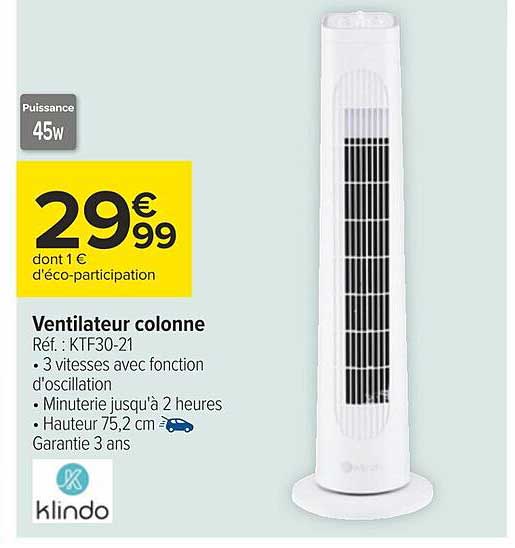 Ventilateur Colonne Klindo