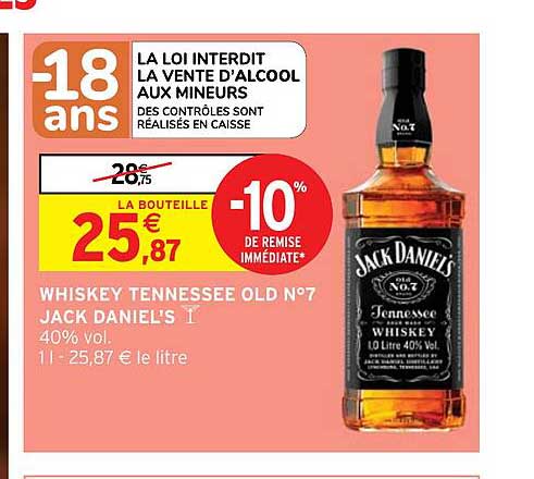 Whiskey Tennessee Old N°7 Jack Daniel's