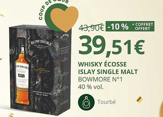 whisky écosse islay single malt bowmore n°1 40% vol.