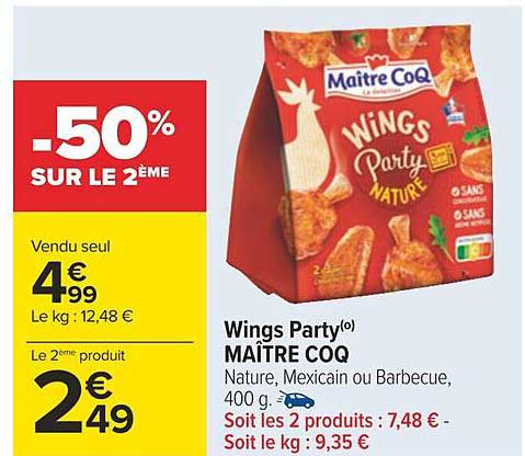 wings party maître coq