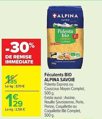 ALPINA Savoie Polenta bio Express