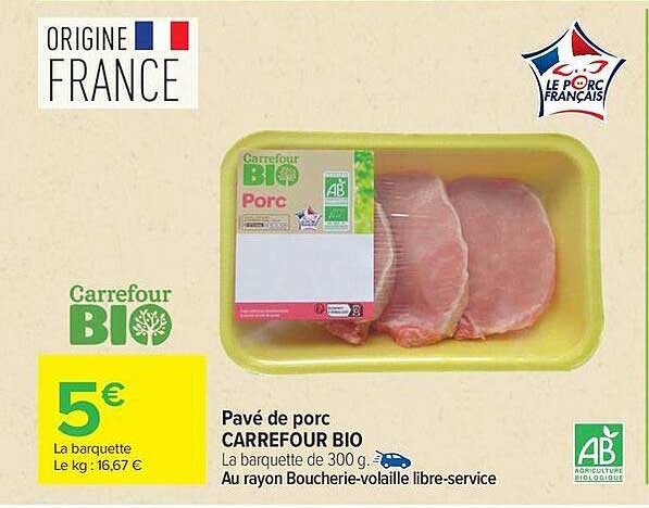 Carrefour BIO Pavé de porc