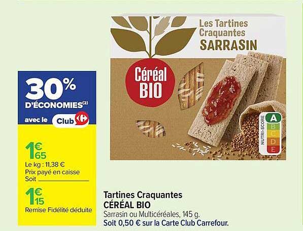 Céréal BIO Tartines Craquantes SARRASIN