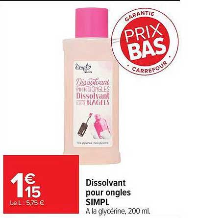 Dissolvant pour ongles SIMPLI