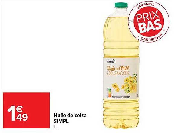 Huile de colza SIMPL