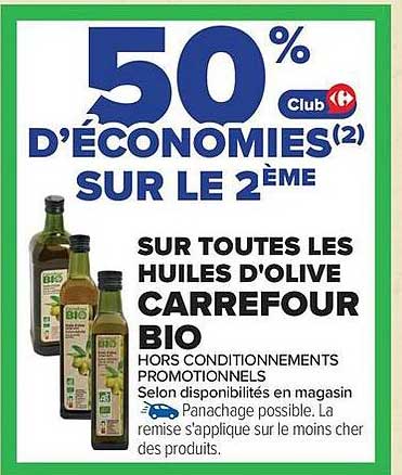 HUILES D'OLIVE CARREFOUR BIO