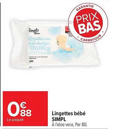 Lingettes bébé SIMPL