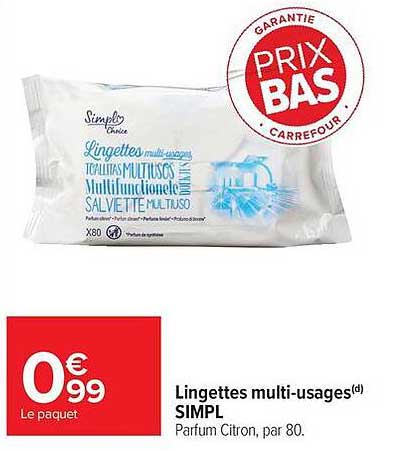 Lingettes multi-usages SIMPL