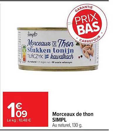 Morceaux de thon SIMPL