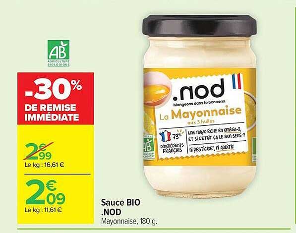 Sauce BIO .NOD Mayonnaise