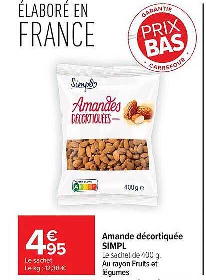 Simpl Amandes Décortiquées