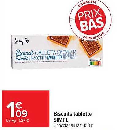SIMPL Biscuits tablette
