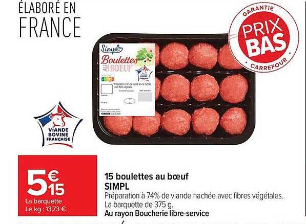 SIMPL Boulettes au bœuf