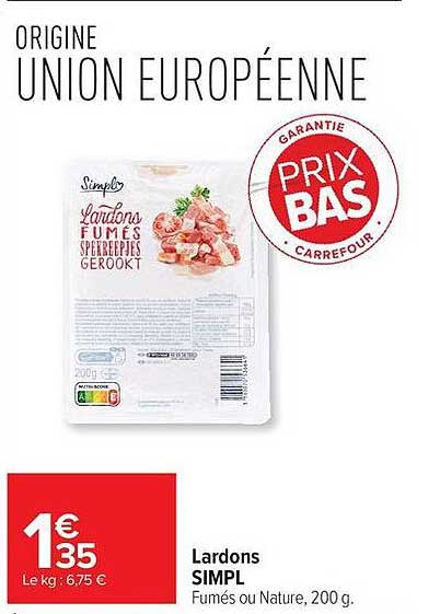 SimPL Lardons Fumés Pe or