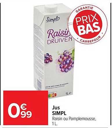 SIMPL Raisin ou Pamplemousse