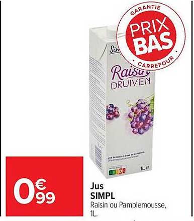 SIMPL Raisin ou Pamplemousse