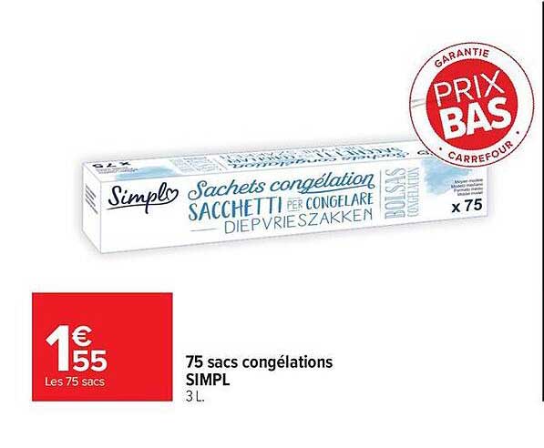Simpl Sacchets congélation