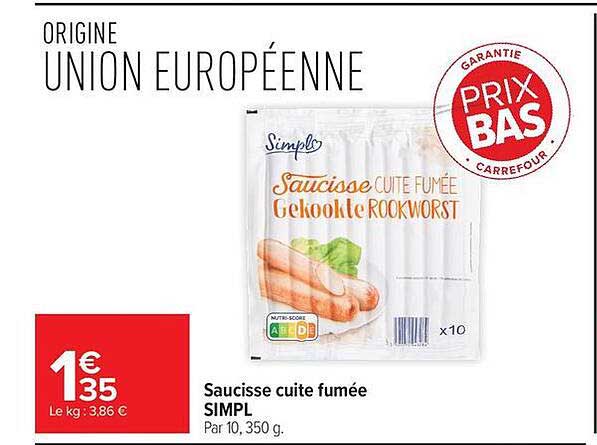 SIMPL Saucisse cuite fumée