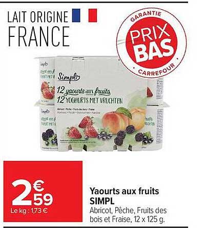 Simpl Yaurts aux fruits