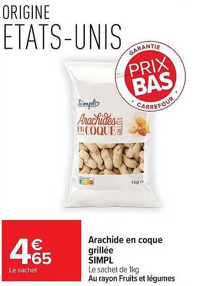 Simply Arachides en coque grillées